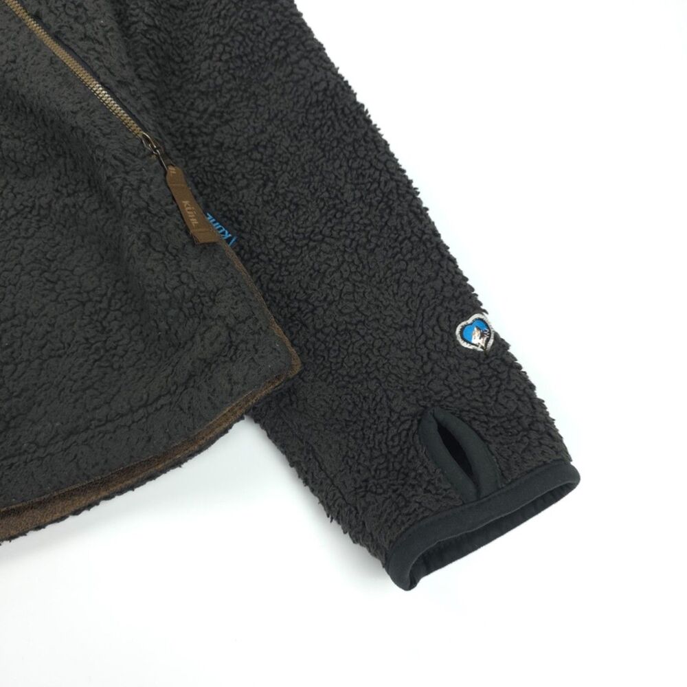 KUHL Flight Jacket Brown Fleece Hoodie Full Zip Gorpcore Athleisure Boho Sporty - Picture 6 of 12